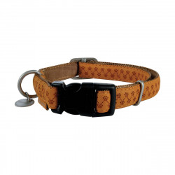 COLLIER MAC LEATHER BEIGE 10MM