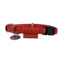 COLLIER MAC LEATHER ROUGE 10MM