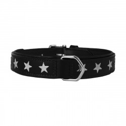 COLLIER CUIR NOIR ETOILE 20MM 3337