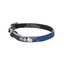 Collier chat cuir synthétique avec porteadresse