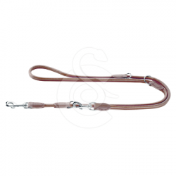 Laisse cuir Hunter Round & Soft multiposition