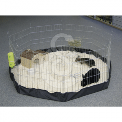 Tapis de sol pour enclos hexagonal