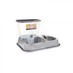 Distributeur double usage Duo Max Eau et croquettes