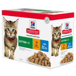 Science Plan Kitten multipack 12 sachets repas pour chaton poulet et poisson
